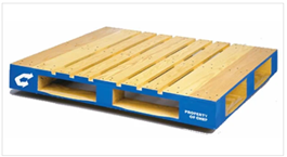 Palette à blocs en bois